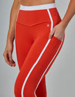 Red Luxe High-Waisted Leggings image 2