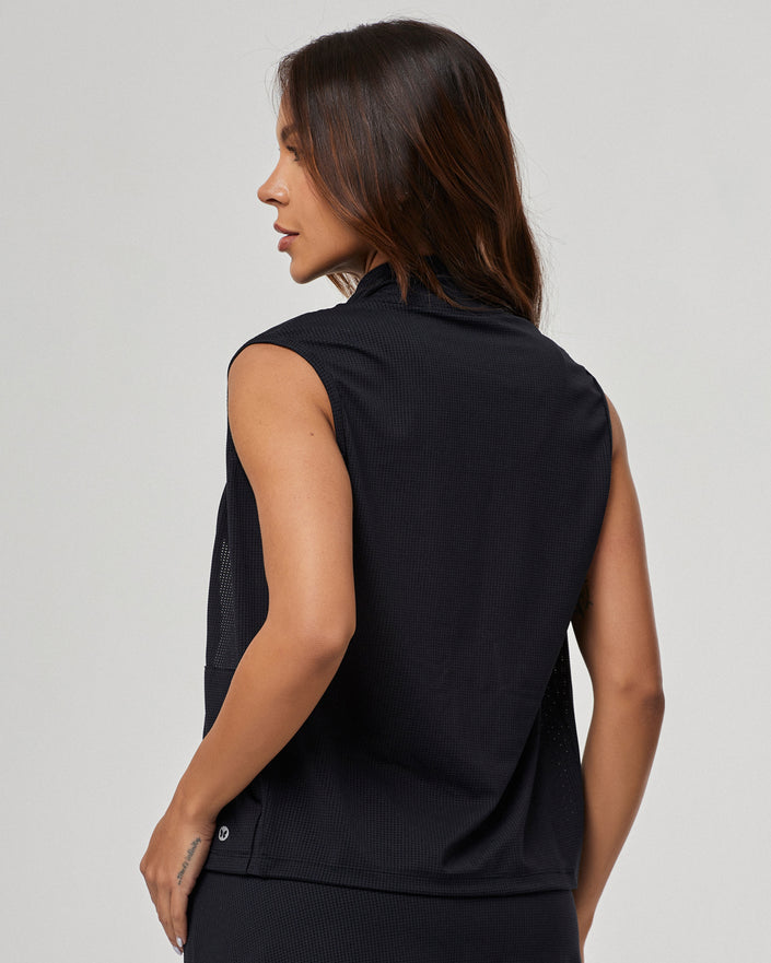 Satin Intense Dry Fit Vest | Black