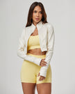 Juju Cropped Jacket | Off-White & Ecru