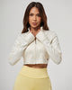 Juju Cropped Jacket | Off-White & Ecru