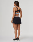 Satin Intense High Support Crop Top | Black