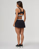 Satin Intense High Support Crop Top | Black