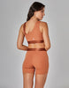 Core Shorts with Crossover Wrapped Waistband | Brown Cognac