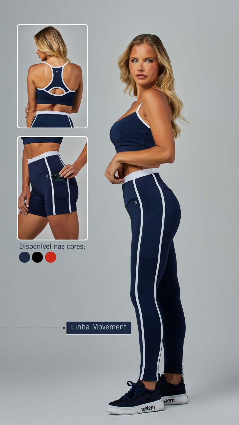 Fuso Movement Leggings with Pockets | Navy Darkness