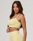 Juju Medium Support Crop Top | Yellow Sun Kisses