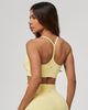 Juju Medium Support Crop Top | Yellow Sun Kisses
