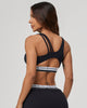 Satin Intense High Support Crop Top | Black