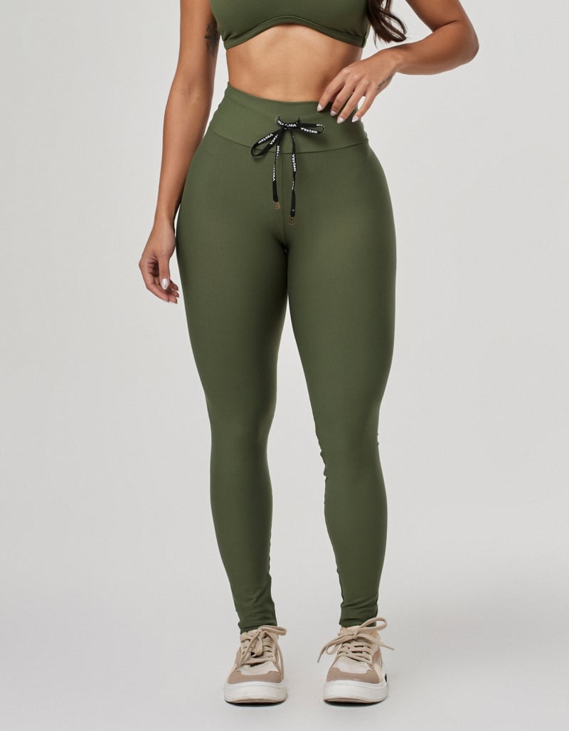 Invisible Lift Leggings | Green Croco