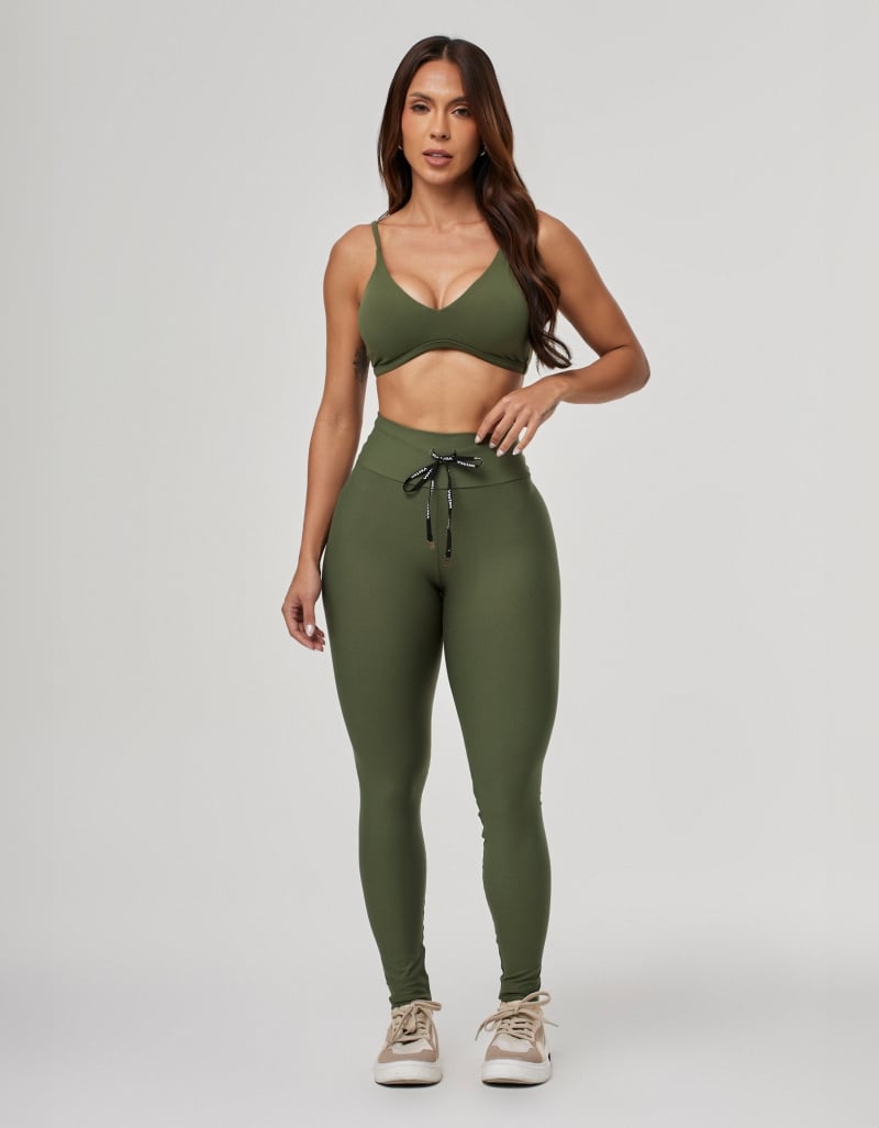 Invisible Lift Leggings | Green Croco
