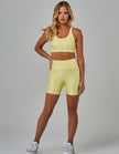 Shine High Support Crop Top | Yellow Sun Kisses