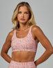 Myst Medium Support Crop Top | Pink Romance