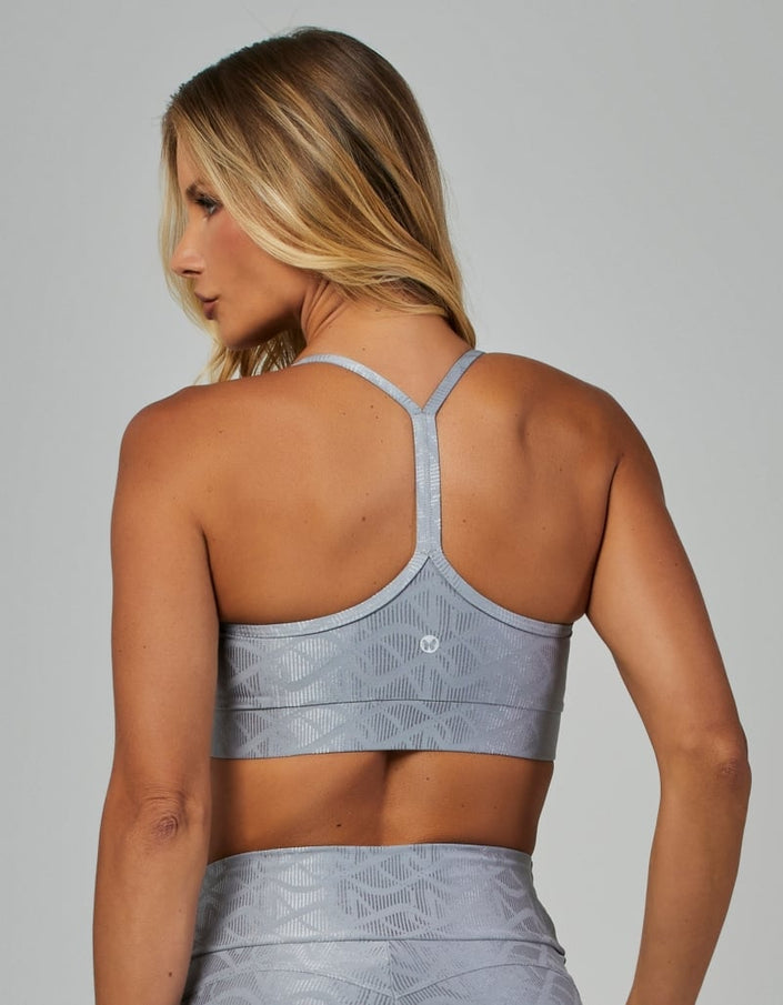 Radiance Medium Support Crop Top | Silver