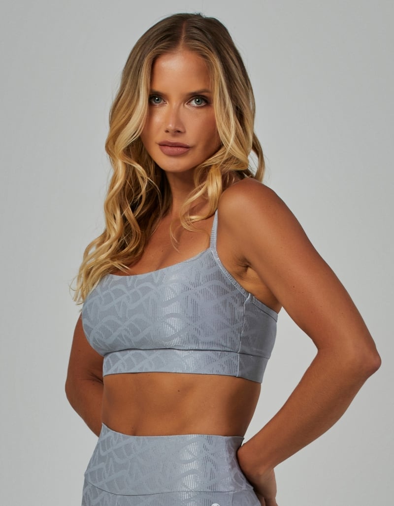 Radiance Medium Support Crop Top | Silver
