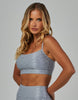 Radiance Medium Support Crop Top | Silver